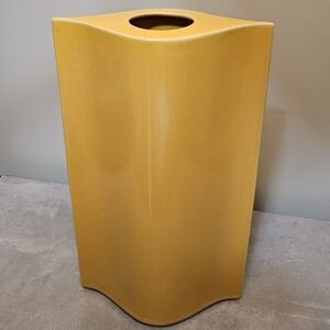 Vintage Mikasa La Ronde Moselle Amber Yellow Almond Eye Shape Mid-Century Vase